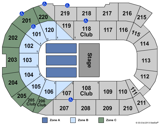 Angel of the Winds Arena Family - Zone Seating Chart