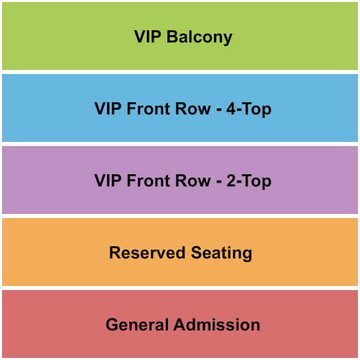 Come and Take It Live GA/VIP/Reserved Seating Chart