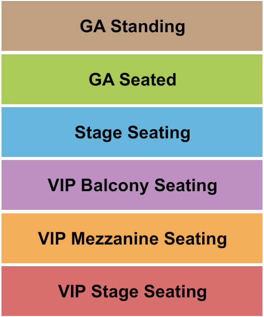 Come and Take It Live GA/Mezzanine/Balcony Seating Chart