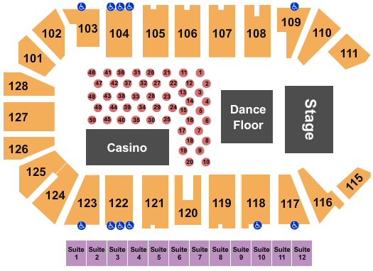 Comerica Center City House Boogie Bash Seating Chart