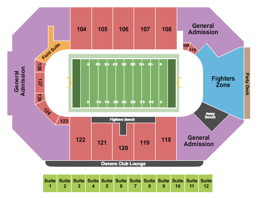 Comerica Center Indoor Football Seating Chart