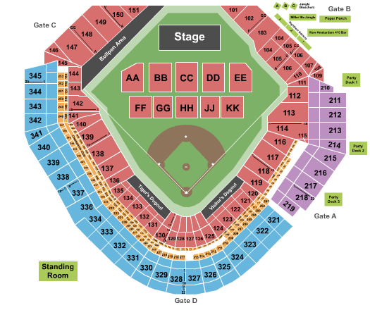 Comerica Park Billy Joel Seating Chart