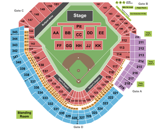 comerica park seat map Comerica Park Seating Chart And Maps Detroit comerica park seat map