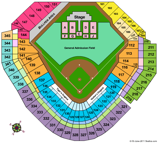 Comerica Park Kid Rock Seating Chart