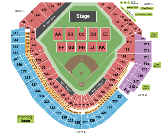 Comerica Park The Stadium Tour Seating Chart