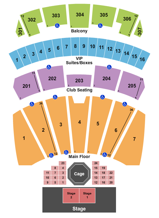 Arizona Financial Theatre MMA-2 Seating Chart