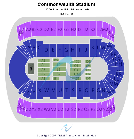 Commonwealth Stadium - Edmonton Police Seating Chart