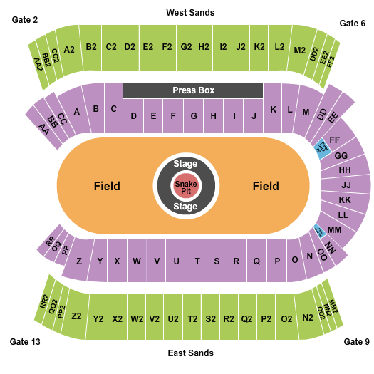 Commonwealth Stadium - Edmonton Metallica Seating Chart