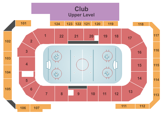 Compton Family Ice Arena Hockey Seating Chart
