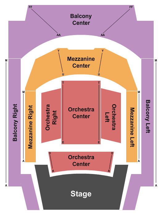 seating chart for Concert Hall at Illinois State University Center For The Performing Arts - End Stage - eventticketscenter.com