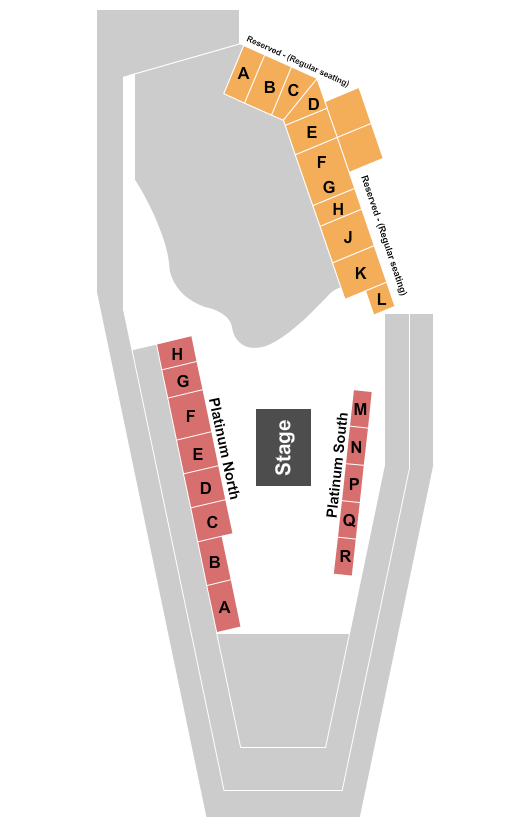 Concert in The Coliseum at TPC Scottsdale Seating Chart