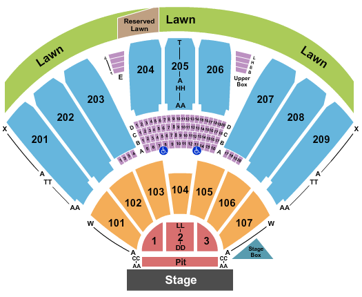 Concord Pavilion seating chart event tickets center