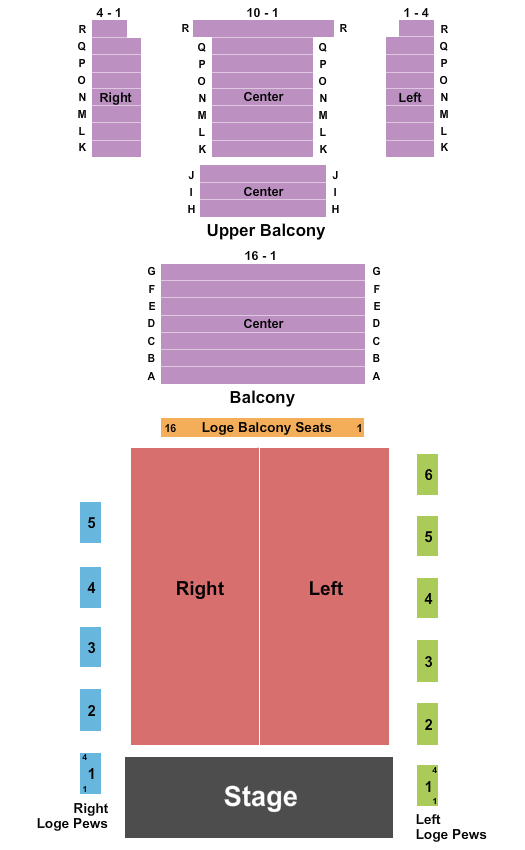 Cone Denim Entertainment Center Standard Seating Chart