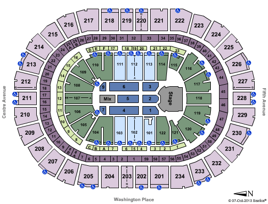 PPG Paints Arena Cher Seating Chart