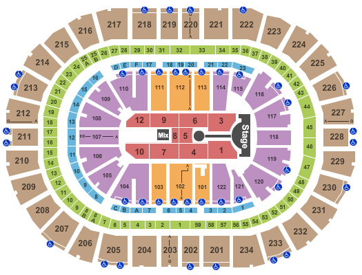 PPG Paints Arena Coldplay Seating Chart