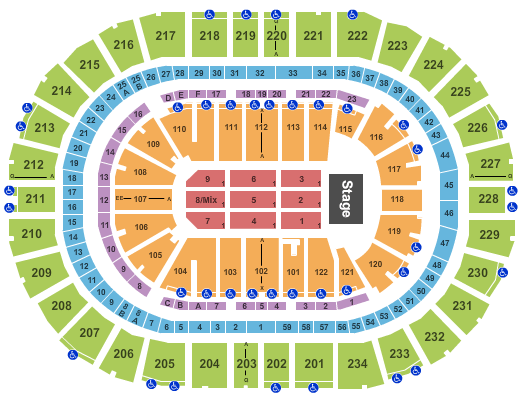 PPG Paints Arena End Stage Seating Chart