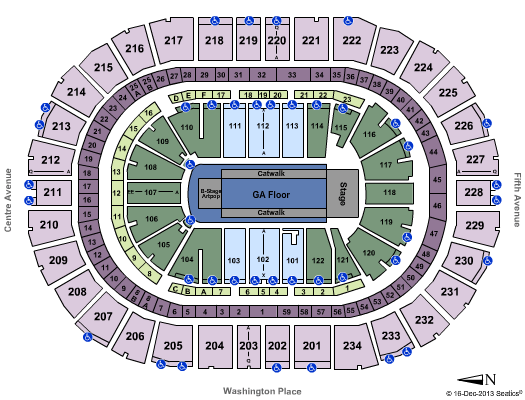 PPG Paints Arena Standard Seating Chart