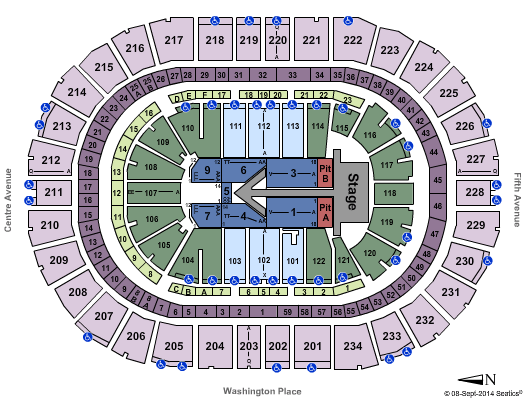 PPG Paints Arena Maroon 5 Seating Chart