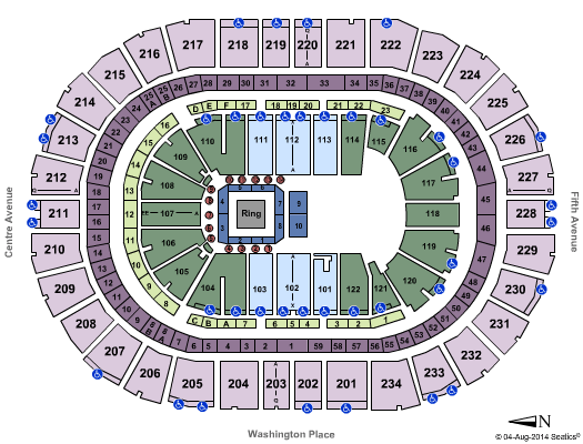 PPG Paints Arena Pride of Pittsburgh Seating Chart