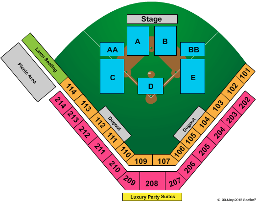 Wild Things Park End Stage Seating Chart