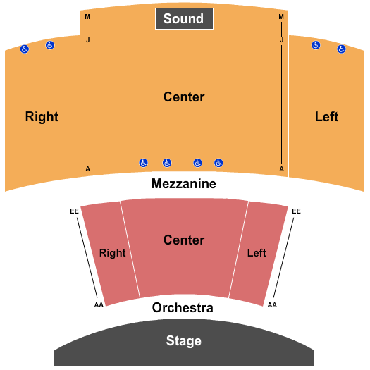 Constans Theatre End Stage Seating Chart