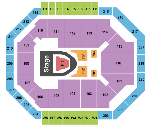 Chartway Arena at Ted Constant Convocation Center For King and Country Seating Chart