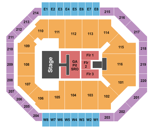 Chartway Arena at Ted Constant Convocation Center Jake Owen Seating Chart