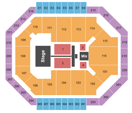 Chartway Arena at Ted Constant Convocation Center TobyMac Seating Chart