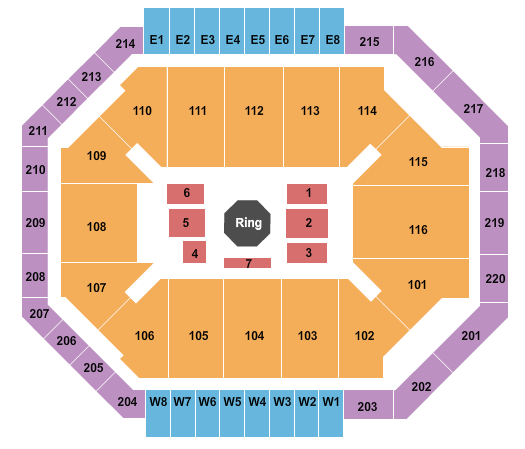 Chartway Arena at Ted Constant Convocation Center UFC Seating Chart