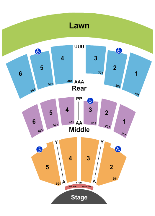 Constellation Brands Performing Arts Center Endstage - Pit 2 Seating Chart