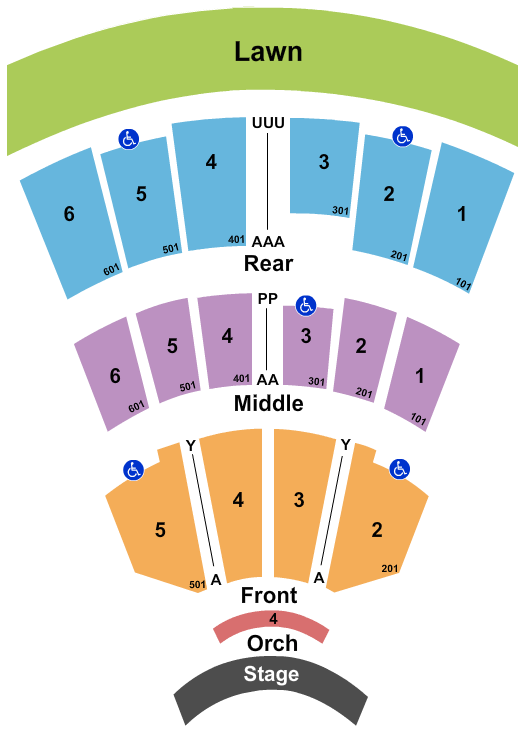 Constellation Brands Performing Arts Center Seating Map