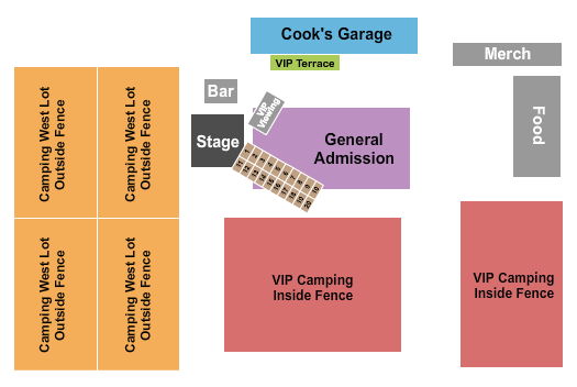 Cook's Garage Endstage Seating Chart