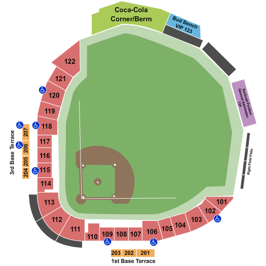 seating chart for CoolToday Park - Baseball - eventticketscenter.com