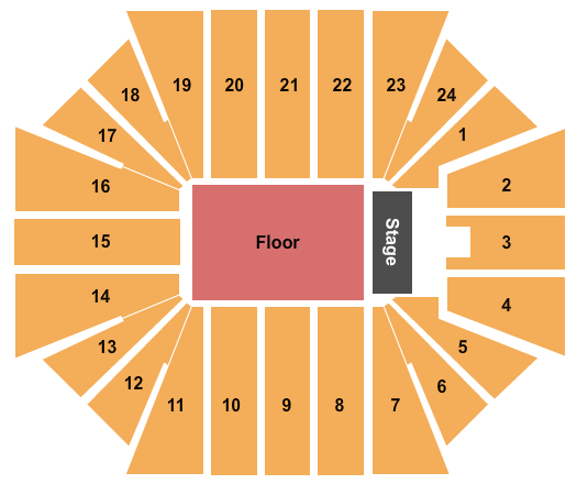 CU Events Center End Stage GA Floor Seating Chart