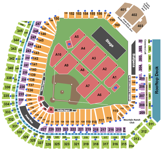 Coors Field Billy Joel Seating Chart