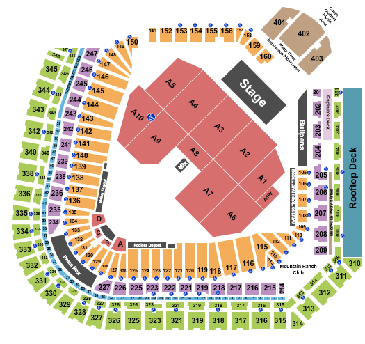 Coors Field Green Day Seating Chart