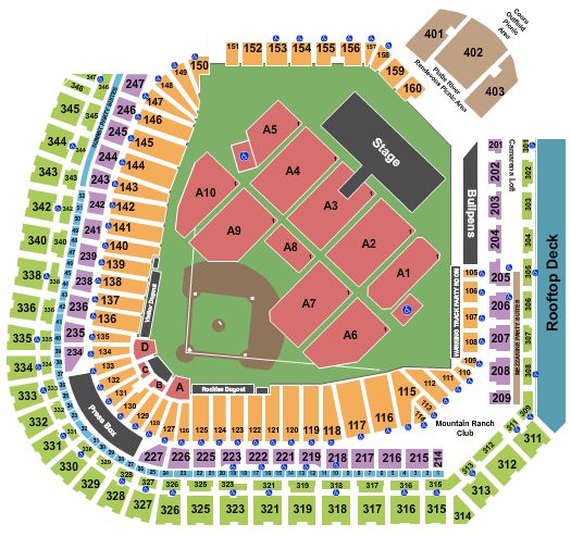 Coors Field The Stadium Tour Seating Chart