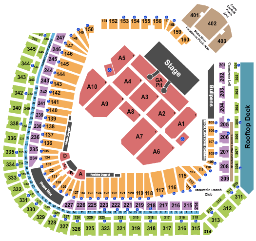 Coors Field Zac Brown Band Seating Chart