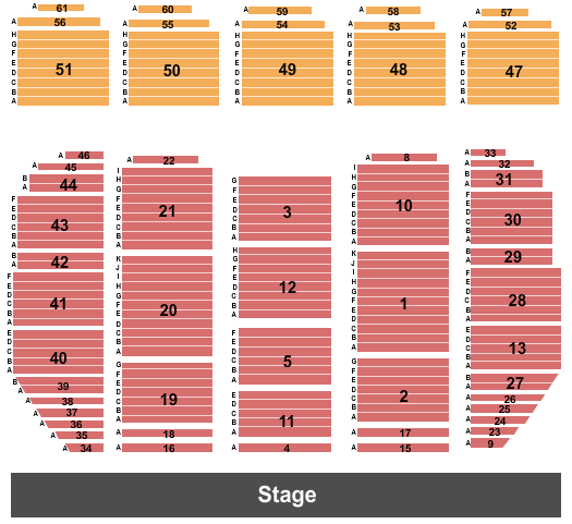 Copernicus Center End Stage 2 Seating Chart