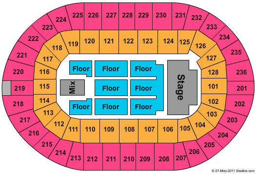 FirstOntario Centre Pearl Jam Seating Chart