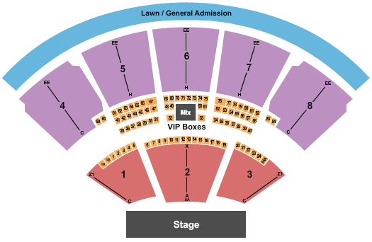 iTHINK Financial Amphitheatre End Stage 2 Seating Chart