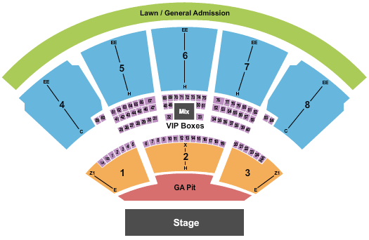 Cruzan Amphitheater Seating Chart Seat Numbers