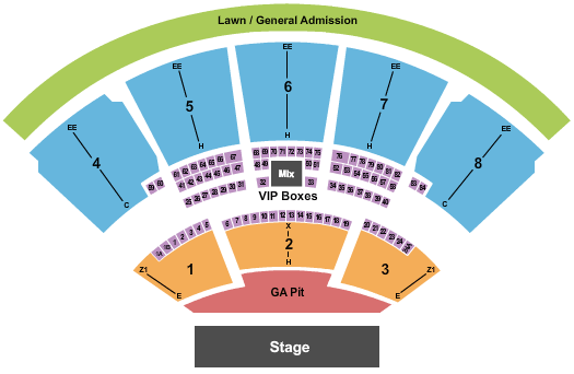 iTHINK Financial Amphitheatre End Stage GA Pit 3 Seating Chart