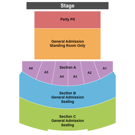 Corn Palace Endstage GA w/ Party Pit Seating Chart