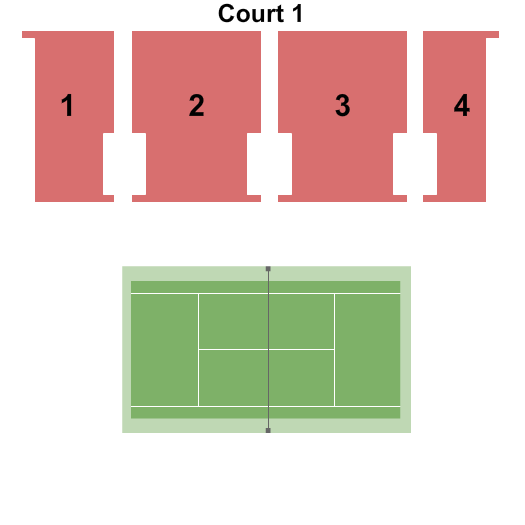 Court One At Hard Rock Stadium Miami Open Tennis events Seating Chart