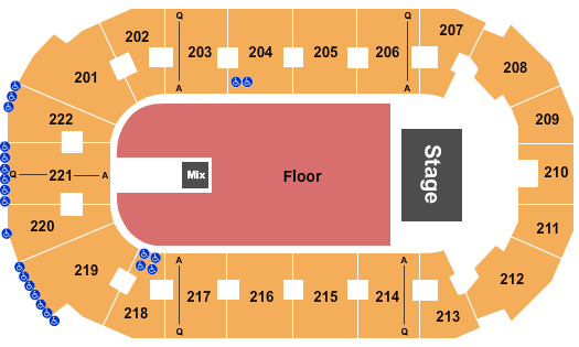Covelli Centre - Youngstown End Stage GA Seating Chart