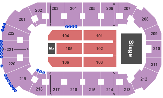 seating chart for Covelli Centre - Youngstown - Endstage 2 - eventticketscenter.com