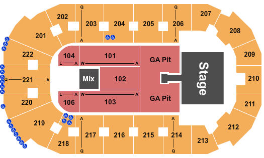 Covelli Centre - Youngstown Shinedown Seating Chart