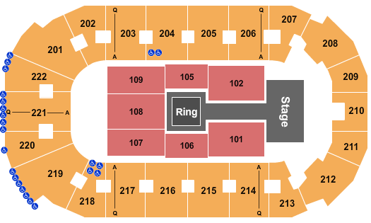 Covelli Centre - Youngstown WWE2 Seating Chart