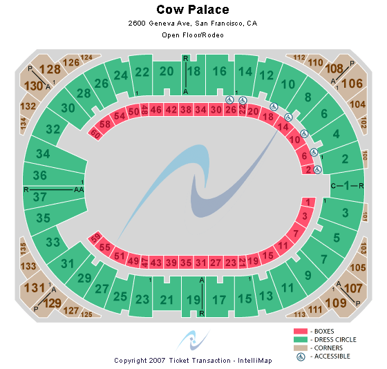 Cow Palace Other Seating Chart